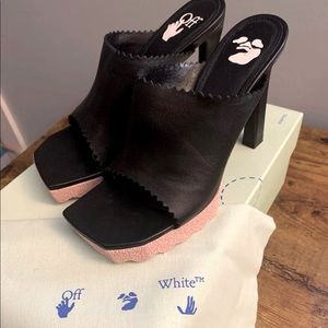 NEW IN BOX!! OFF WHITE C/O VIRGIL ABLOH , Mule Sandal Heel Size 38